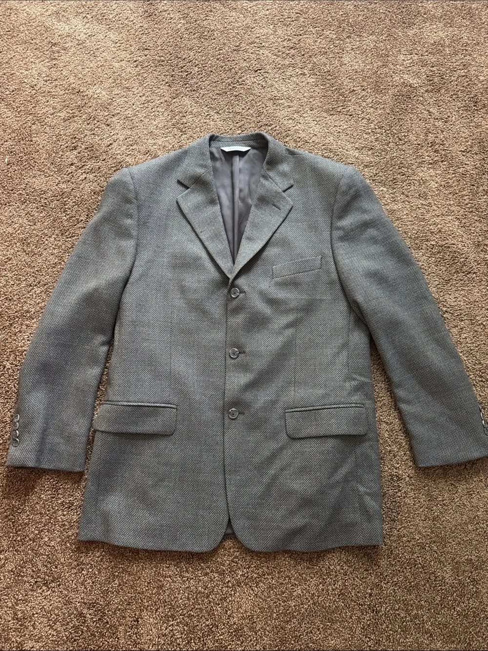 Pronto Uomo Gray Textured Three-Button Sport Coat